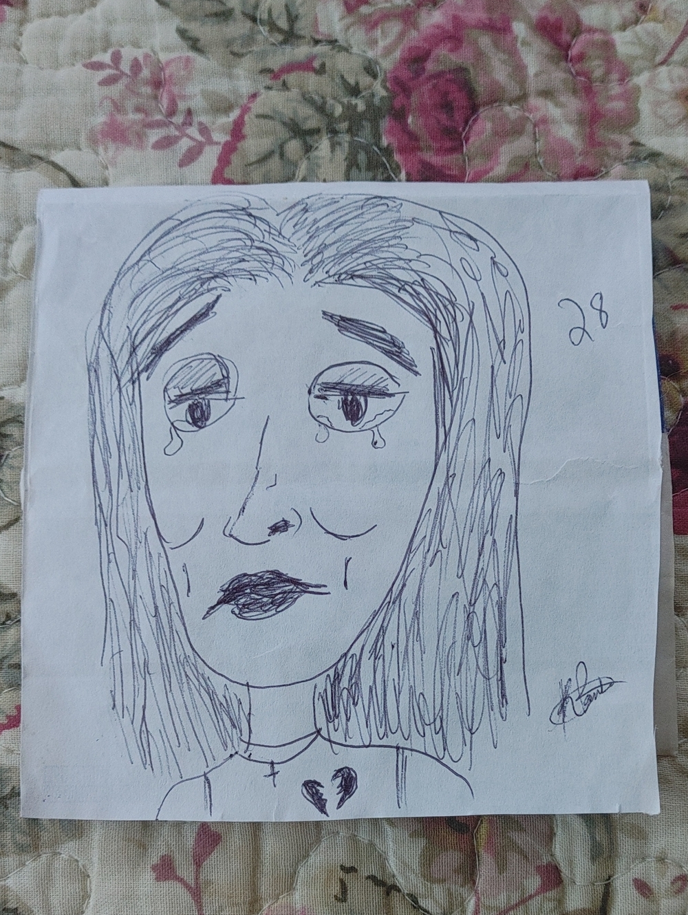 Tears -- Sketch — Black Ink